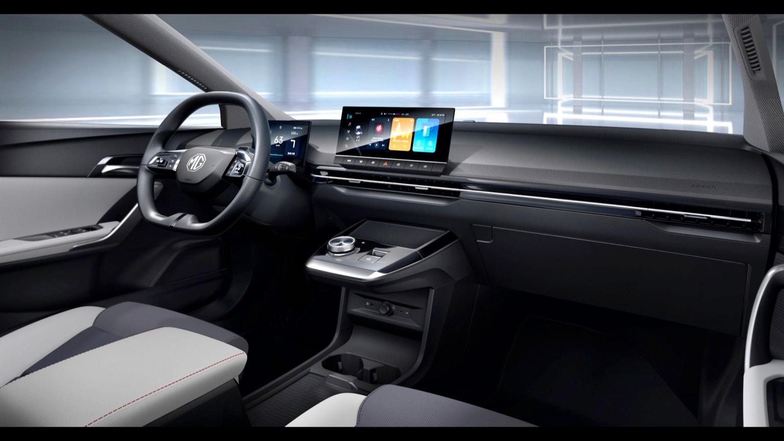 the interior of a car