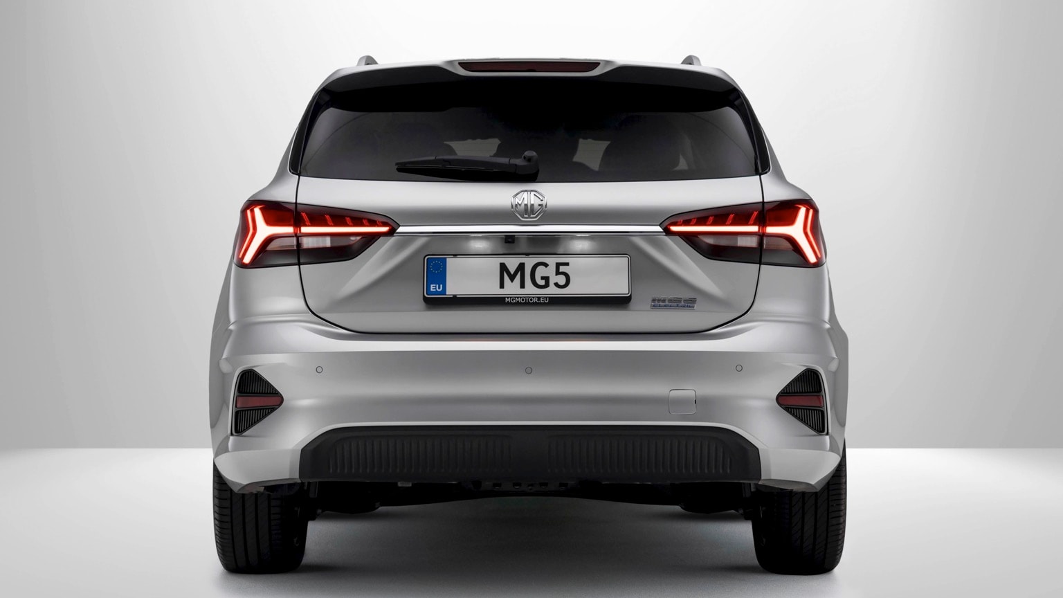the back of a silver car