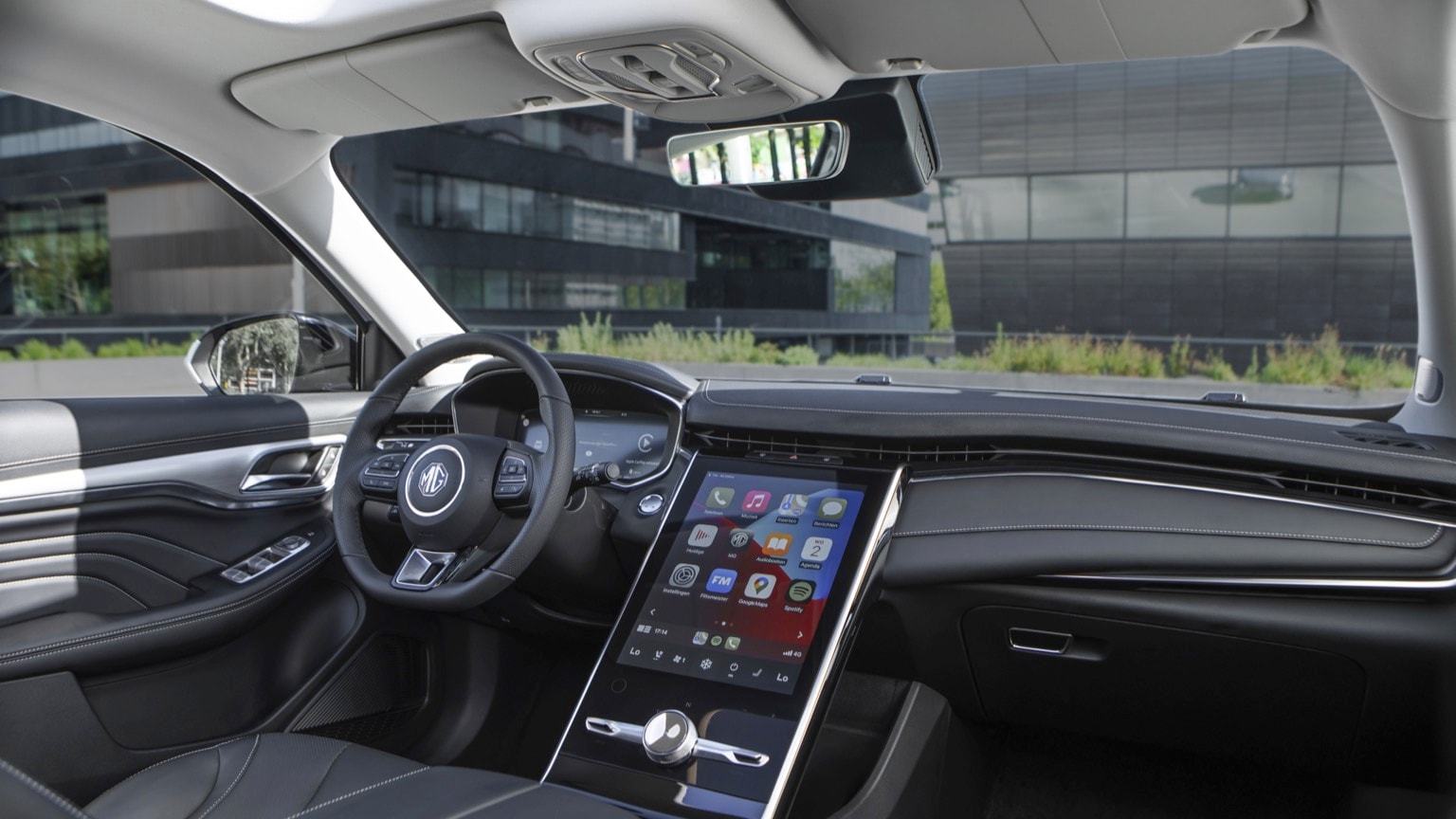 the inside of a car