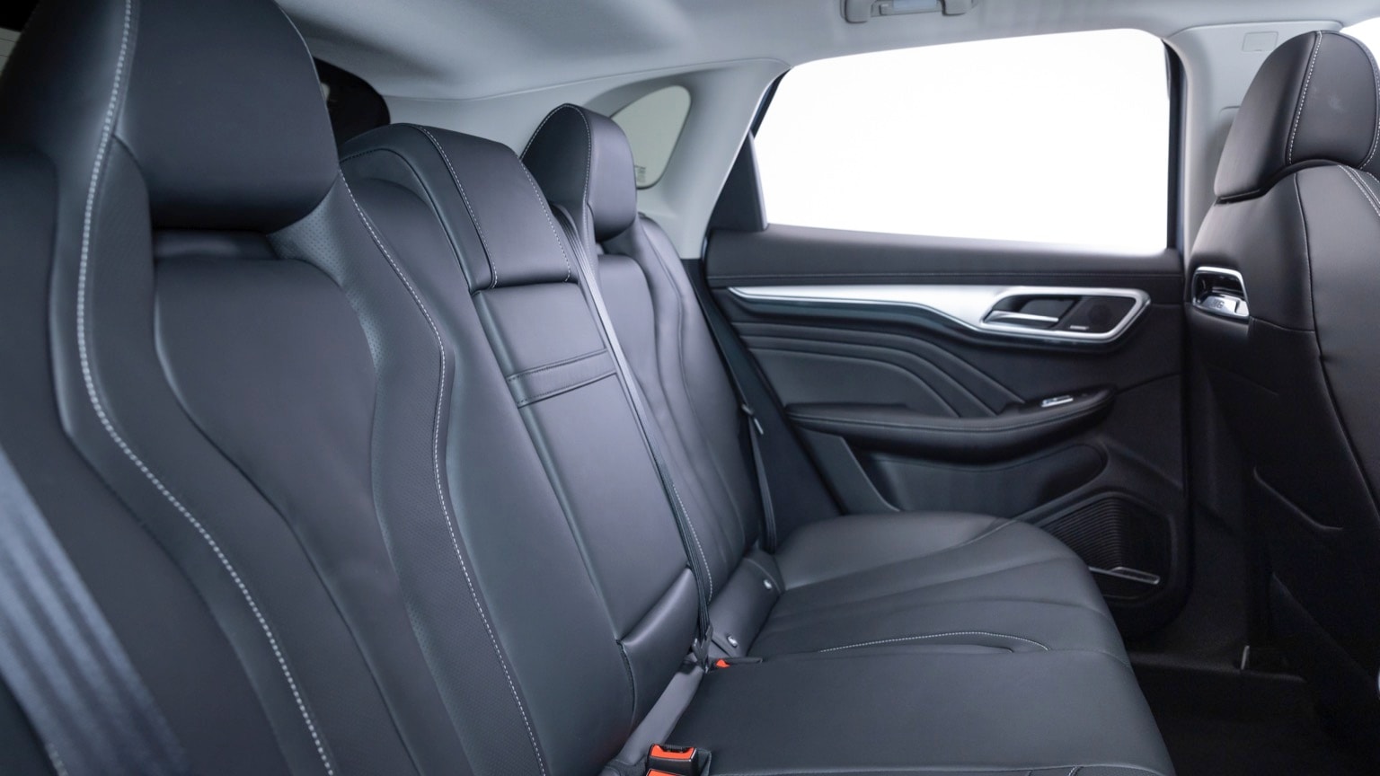 the back seats of a car