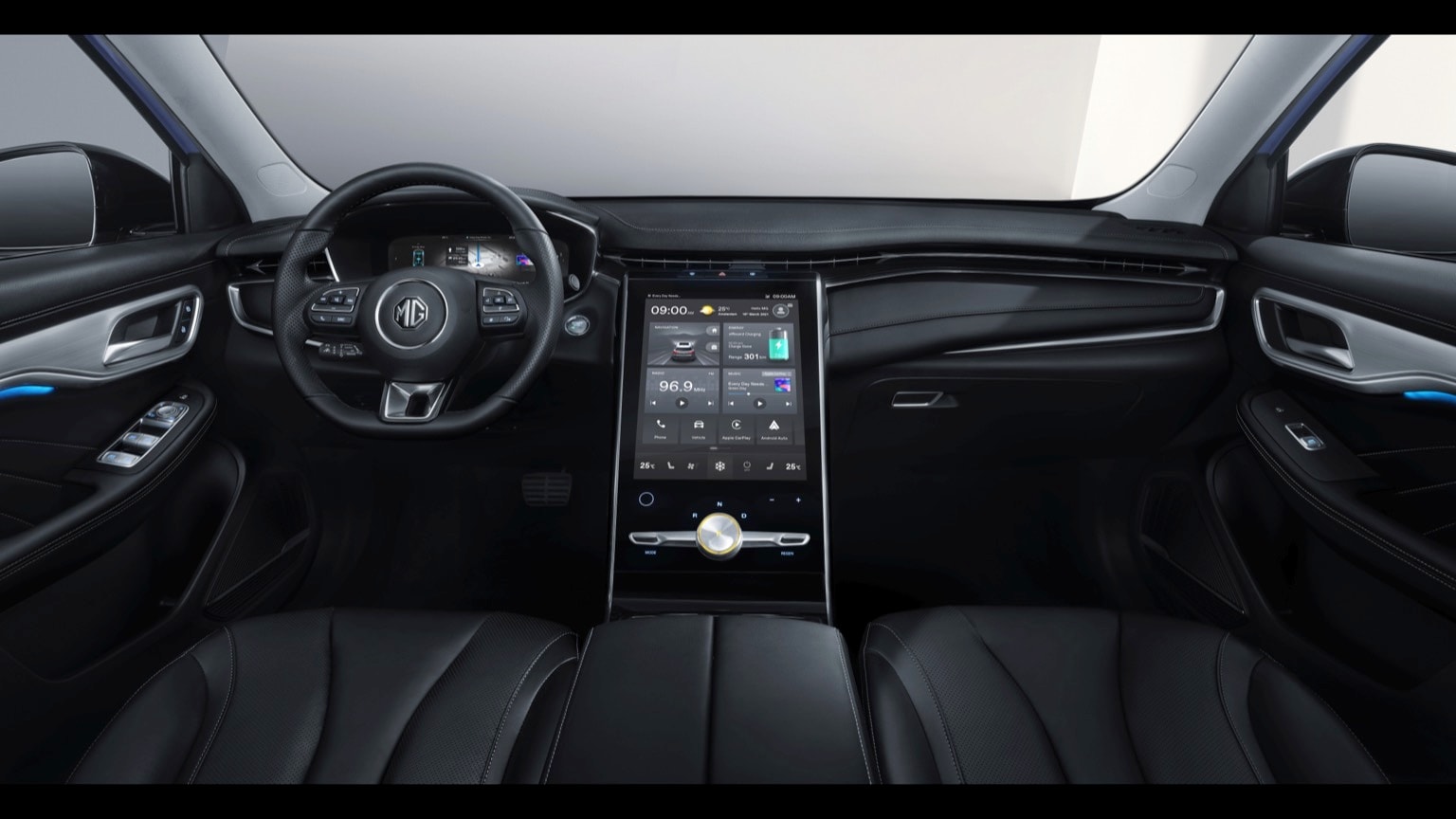 the interior of a car