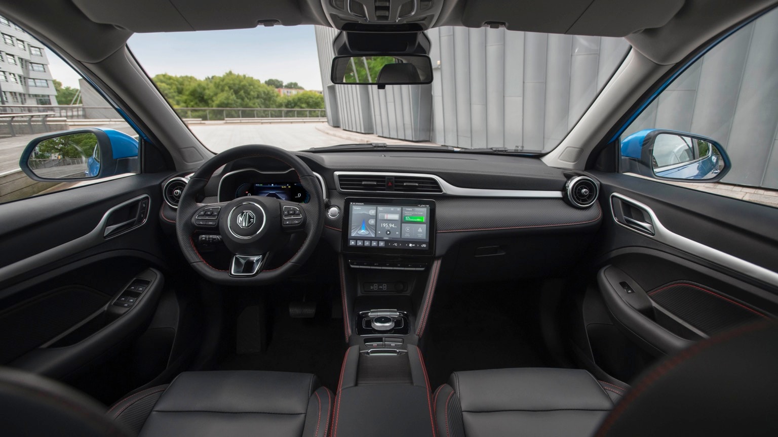 the inside of a car