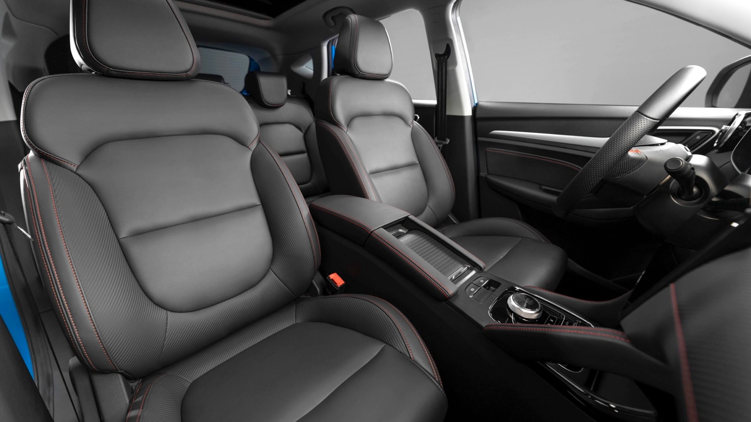 the inside of a car