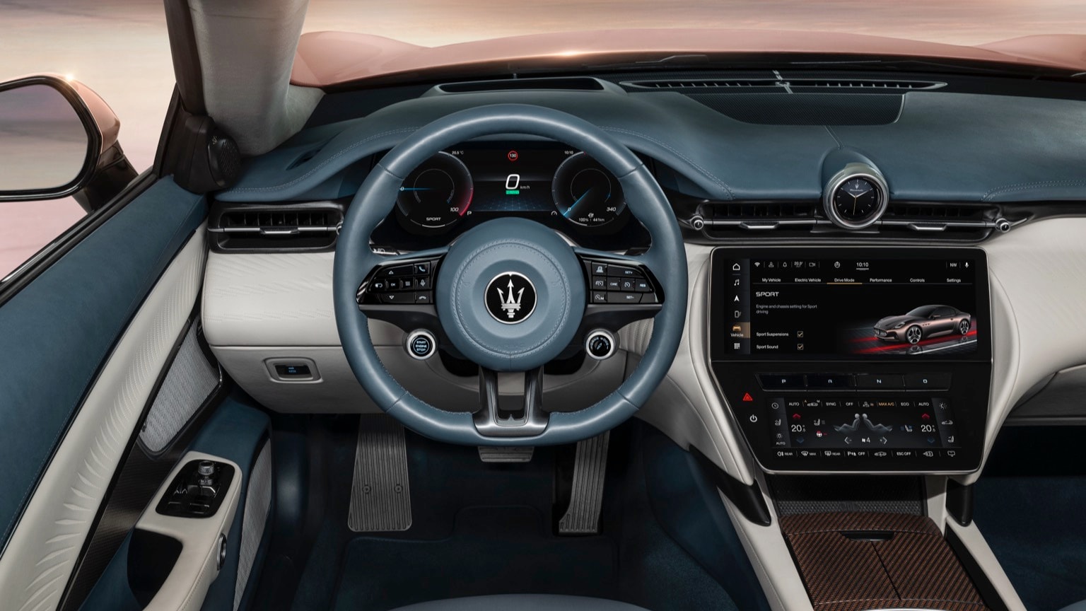 l'intérieur d'une voiture