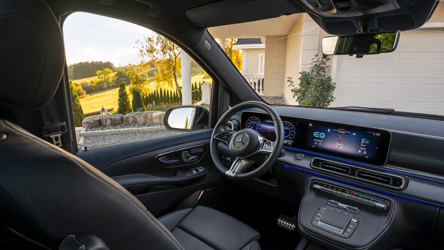 the inside of a car
