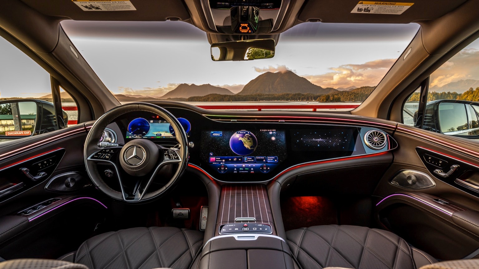 à l'intérieur de l'habitacle d'une voiture