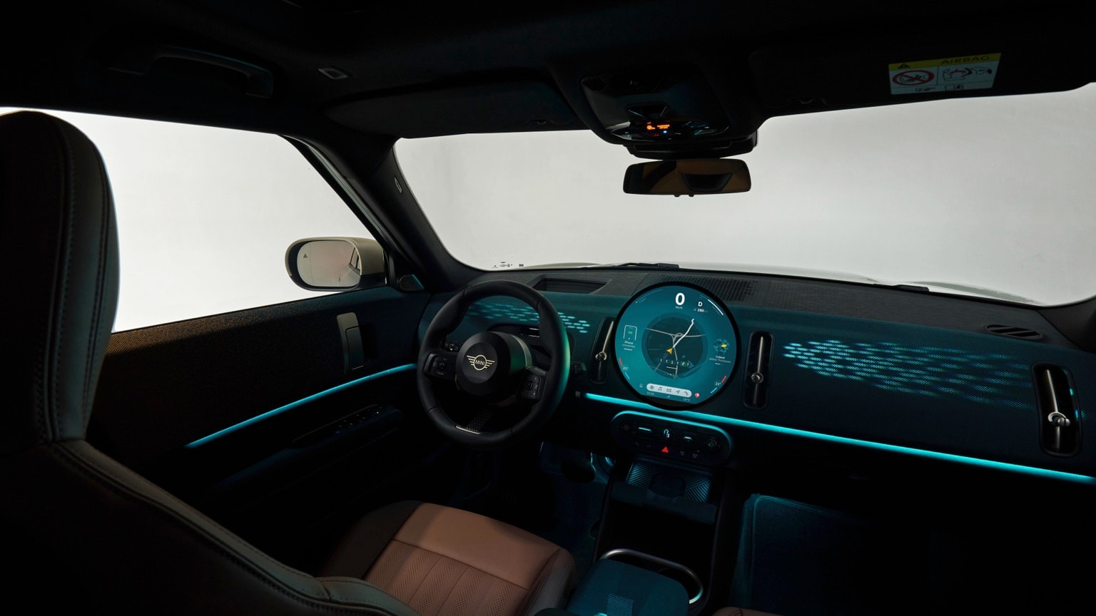 the inside of a car