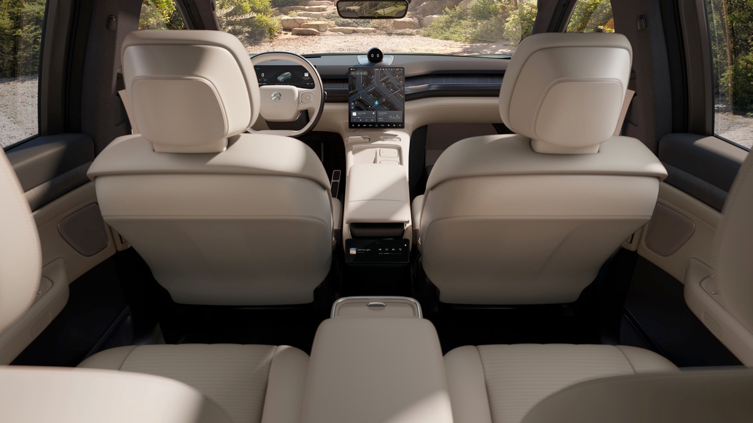 l'intérieur d'une voiture