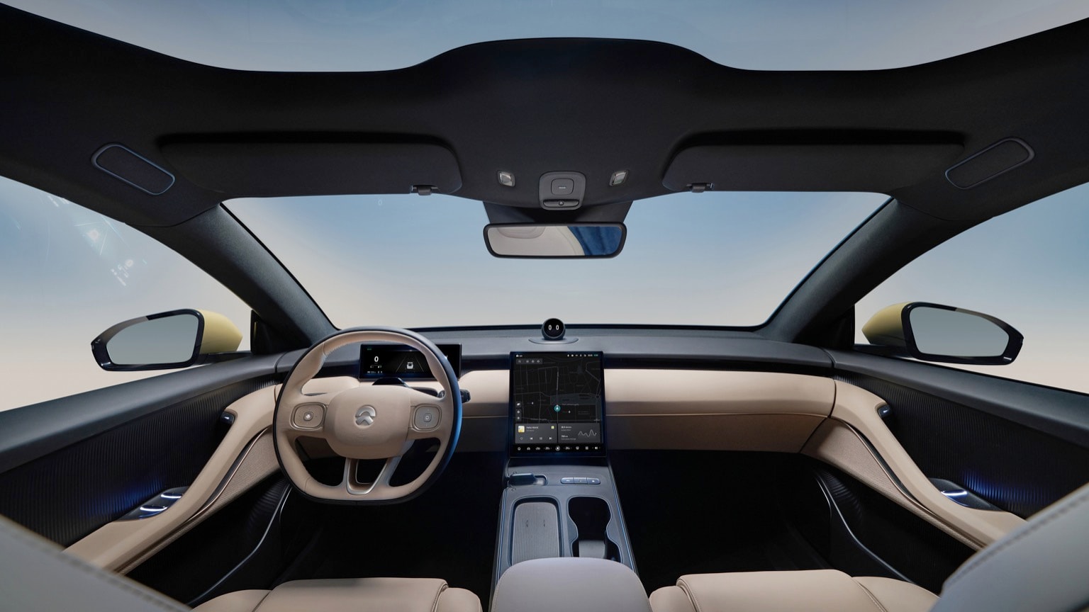 l'intérieur d'une voiture