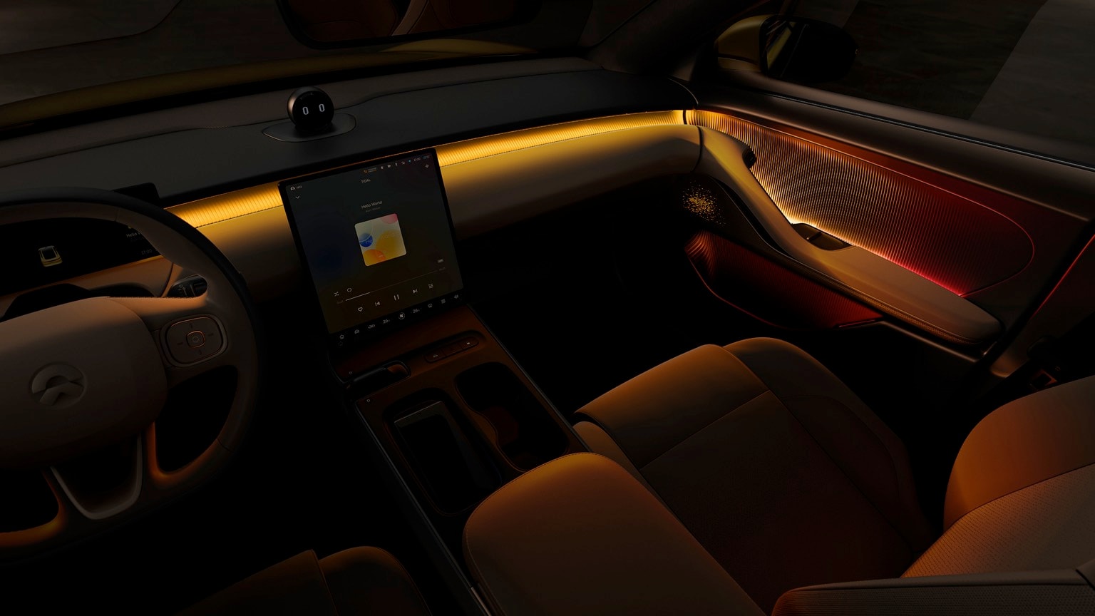 l'intérieur d'une voiture avec un écran
