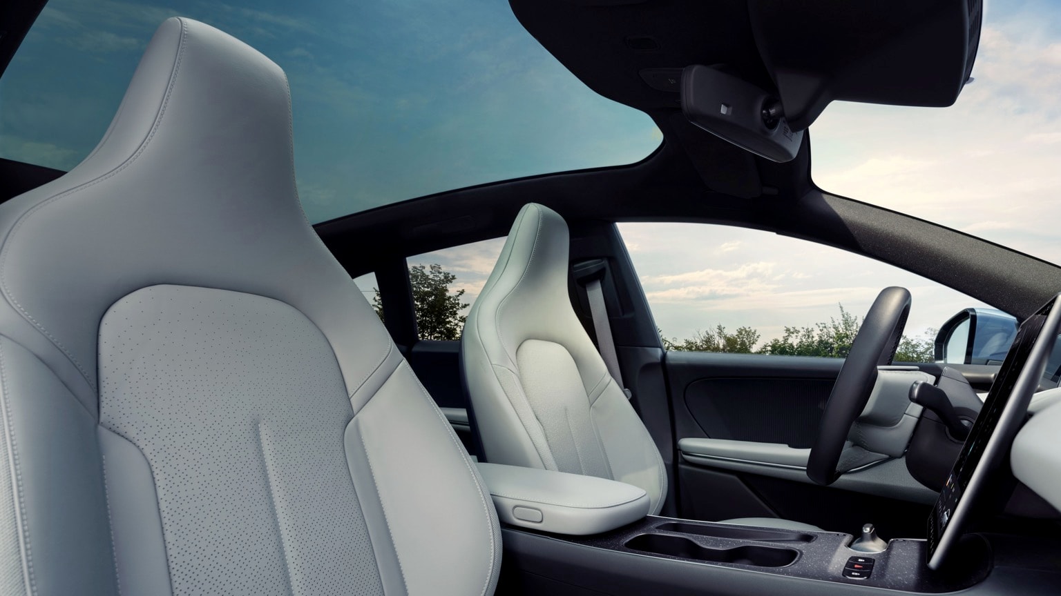 l'intérieur d'une voiture