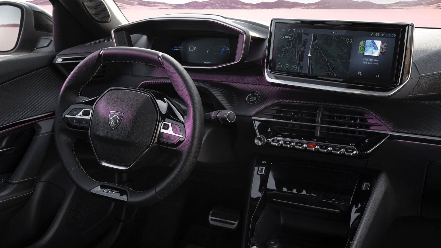 the inside of a car