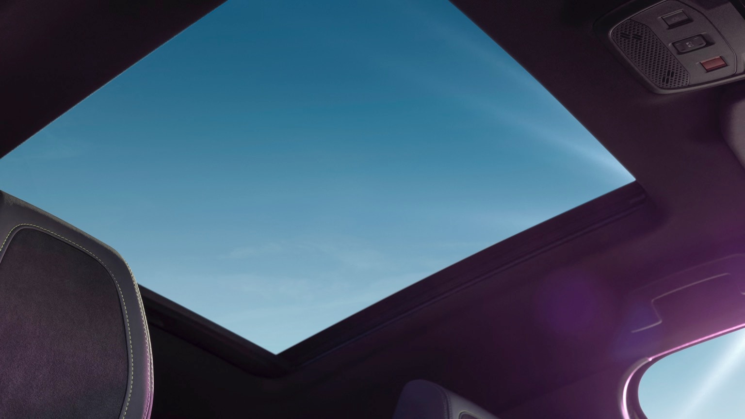 a skylight in a car