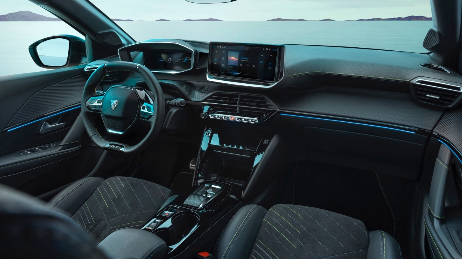 l'intérieur d'une voiture