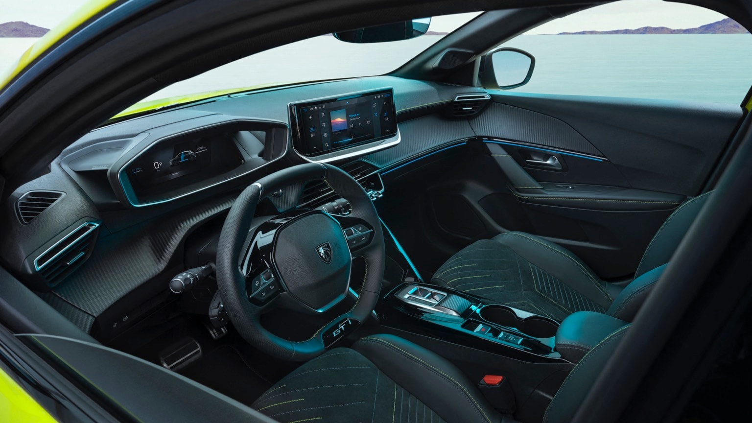 l'intérieur d'une voiture