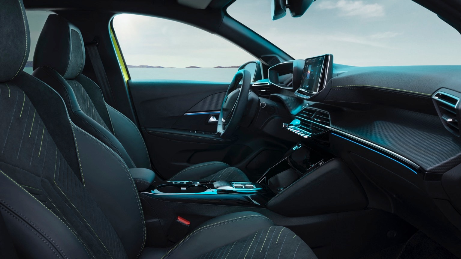 l'intérieur d'une voiture