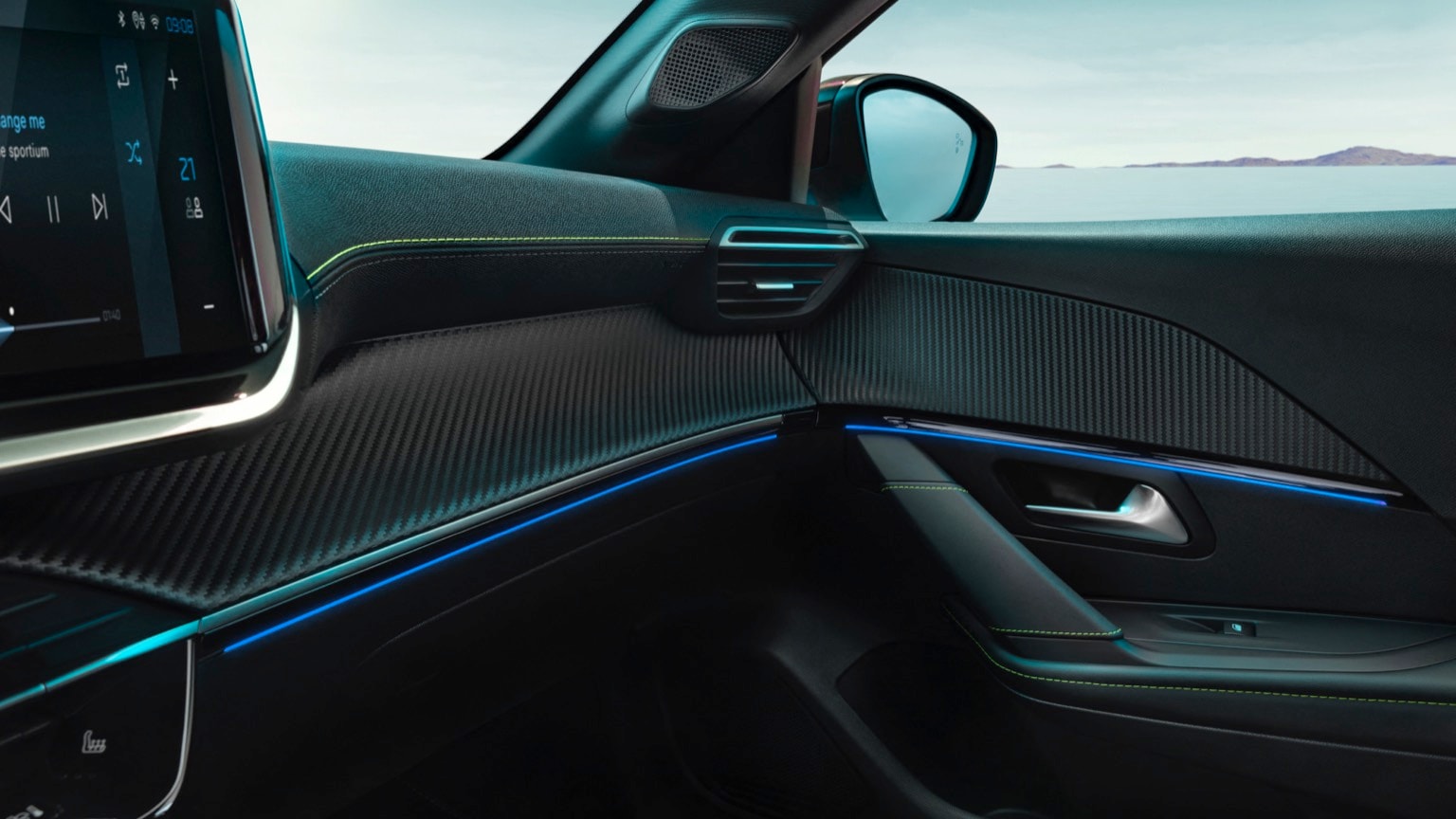 l'intérieur d'une voiture