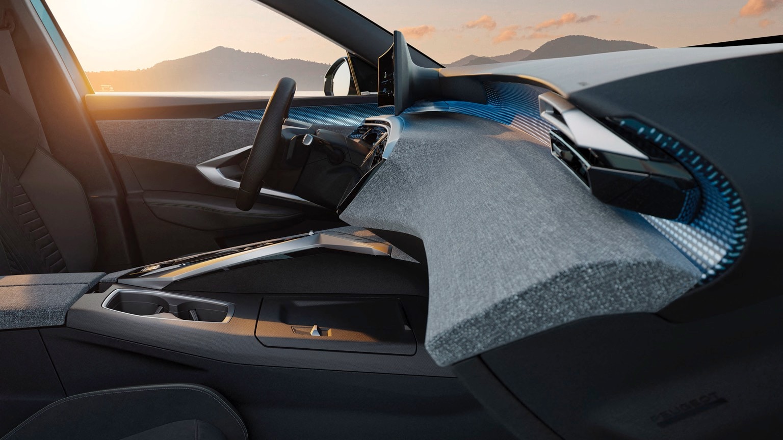 the inside of a car