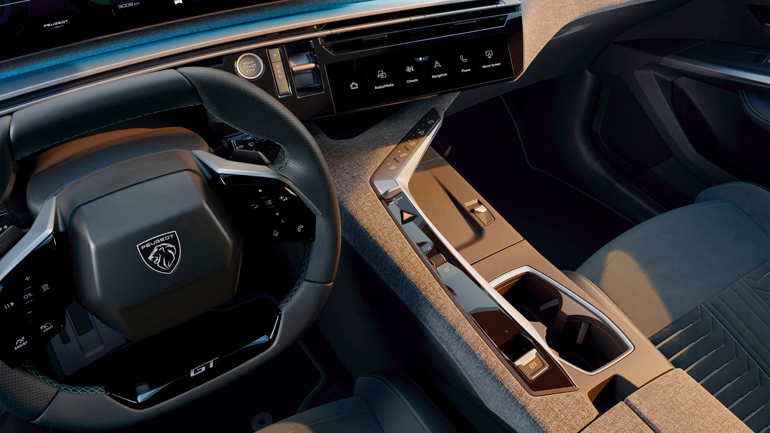 the interior of a car