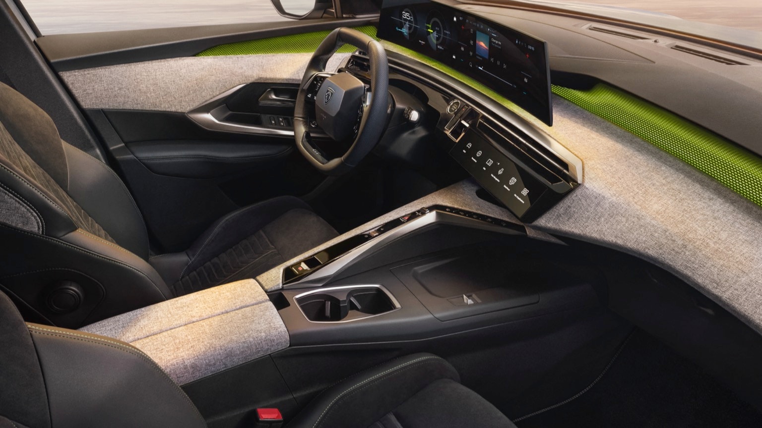 l'intérieur d'une voiture