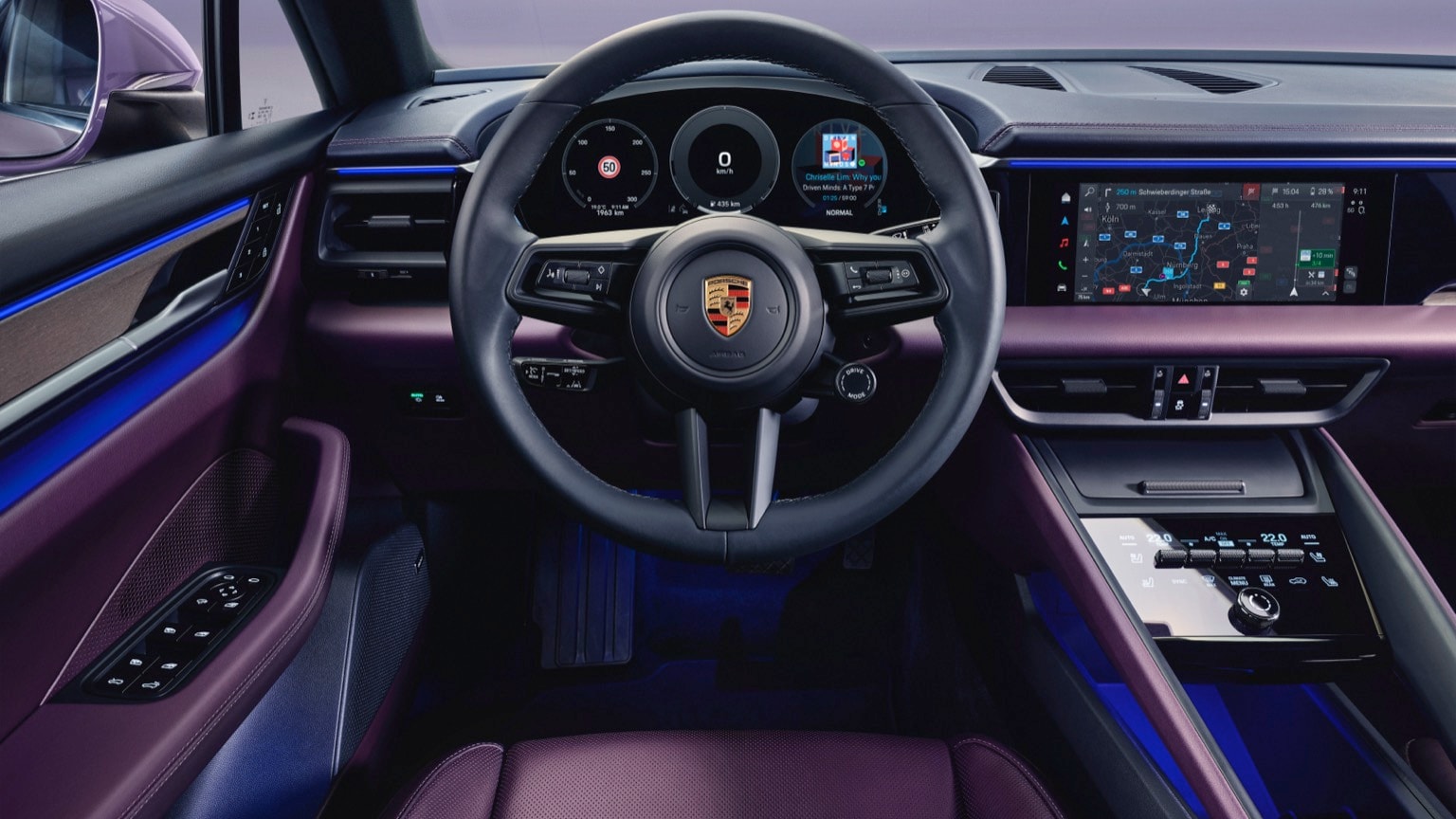 the interior of a car