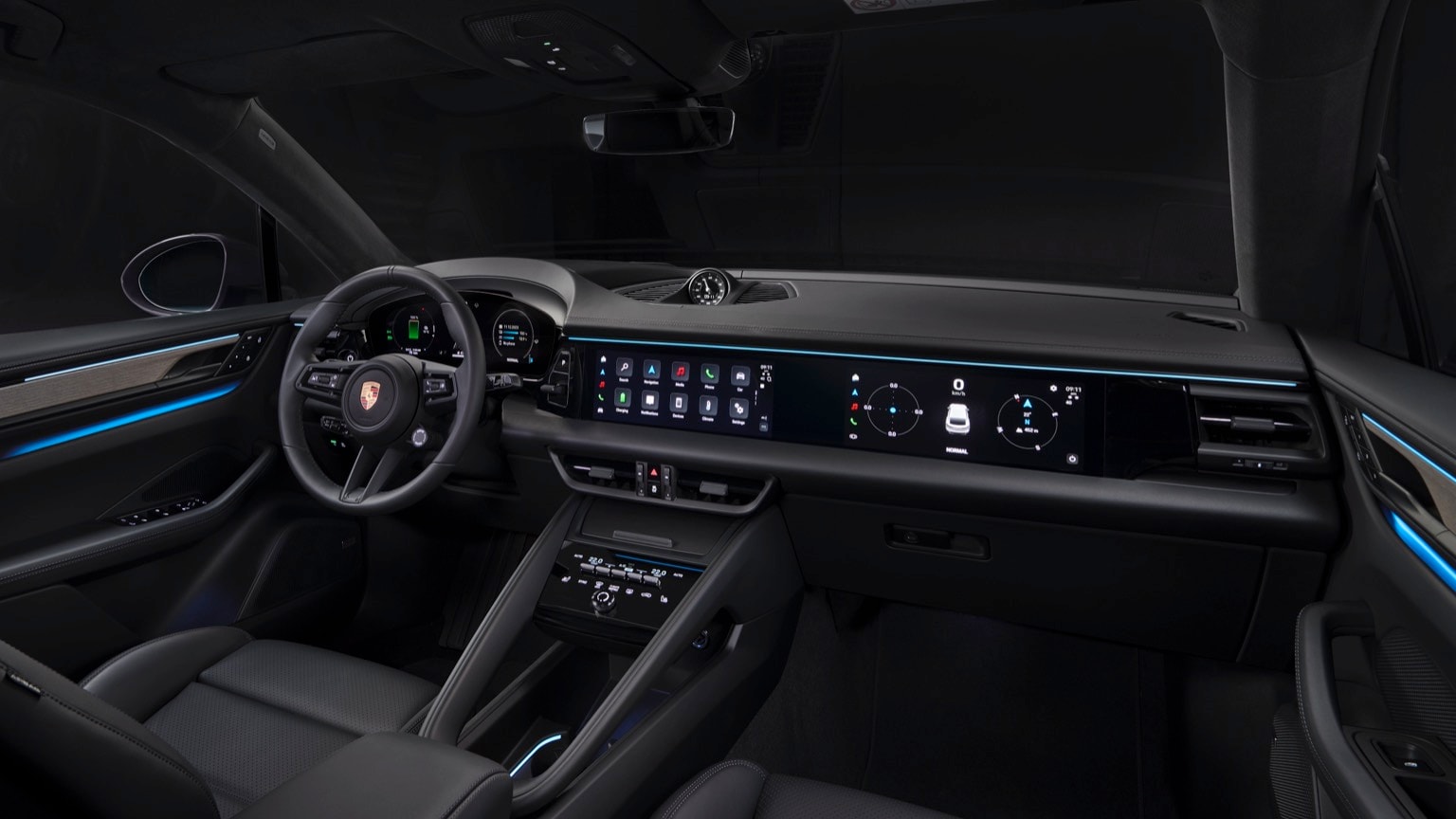 the interior of a car