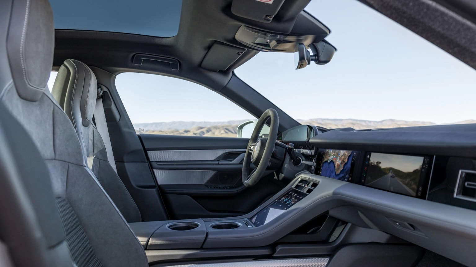 the inside of a car