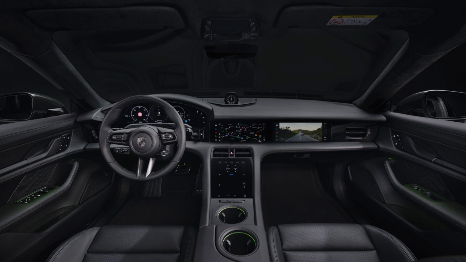 the inside of a car