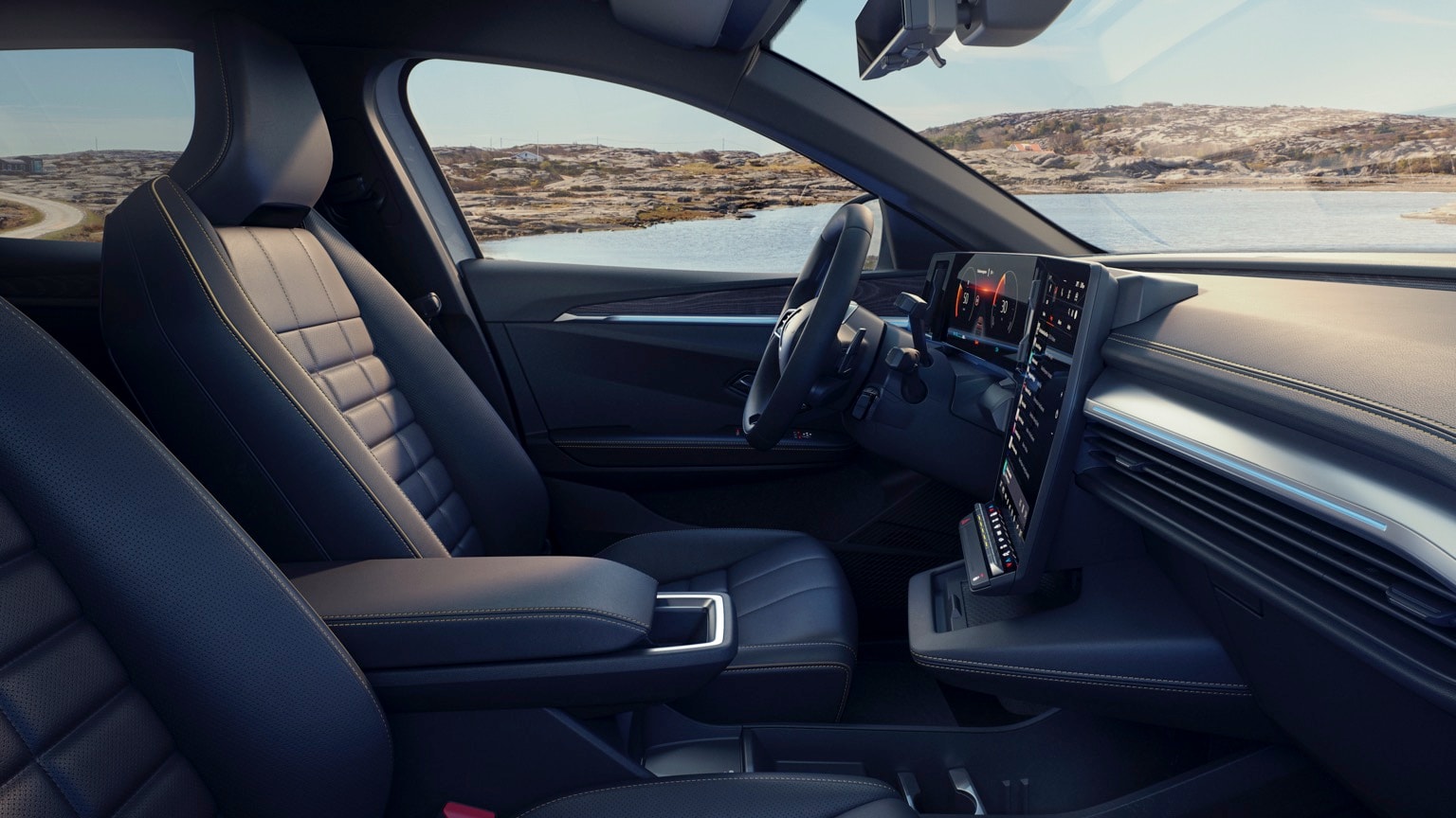 l'intérieur d'une voiture