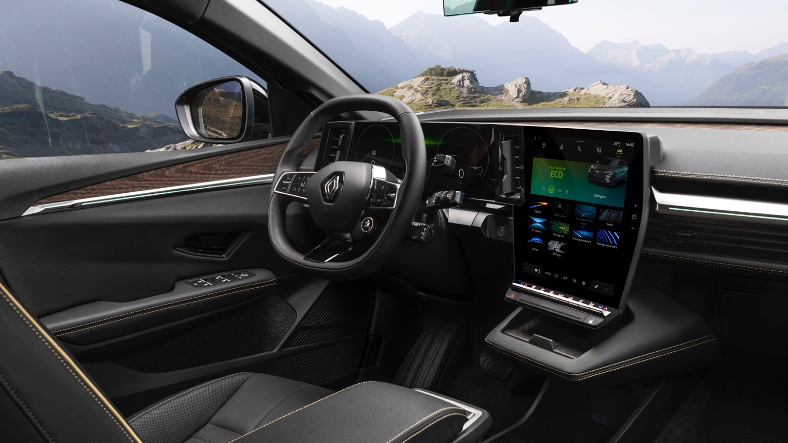l'intérieur d'une voiture