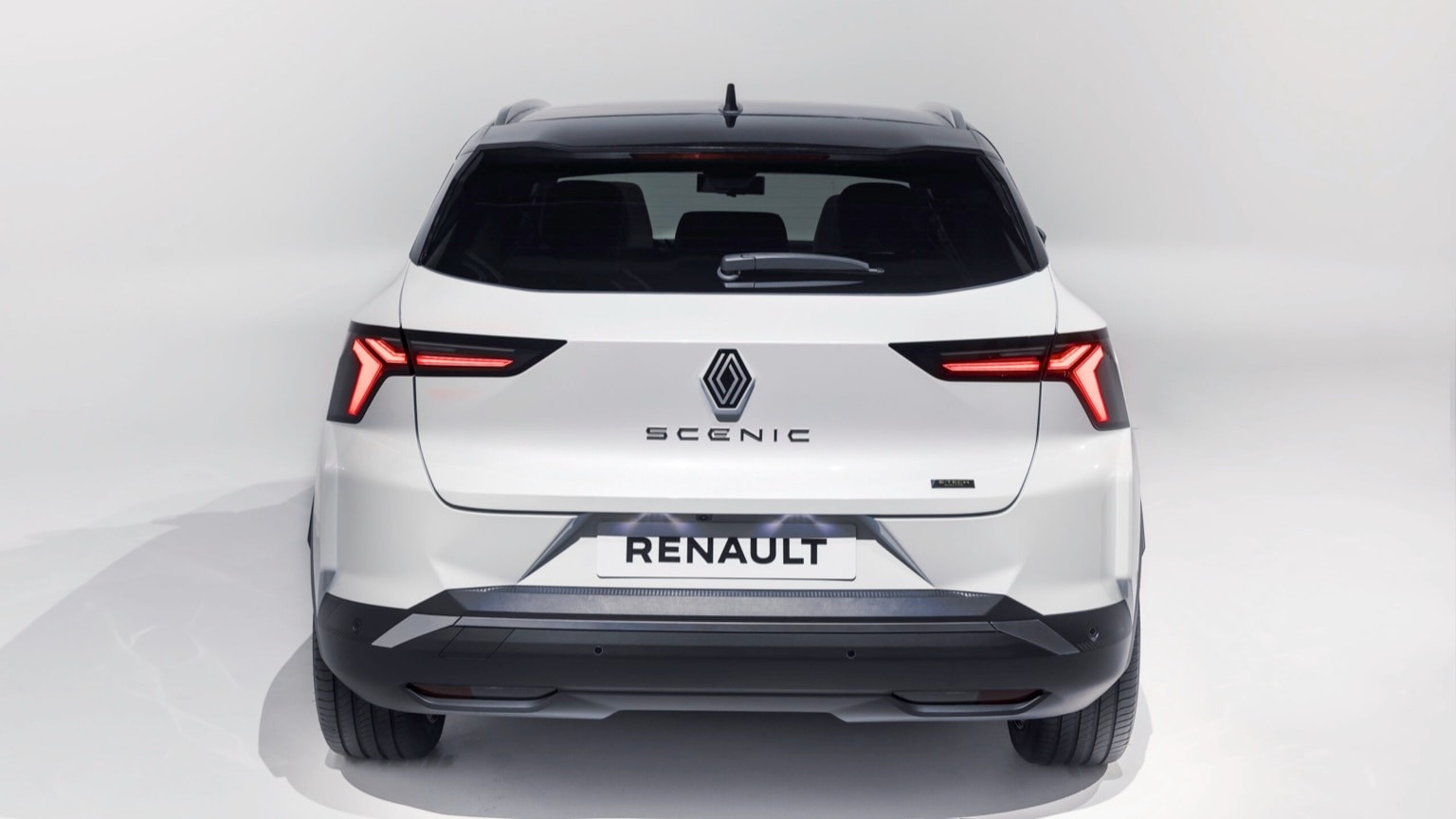 the back of a white car