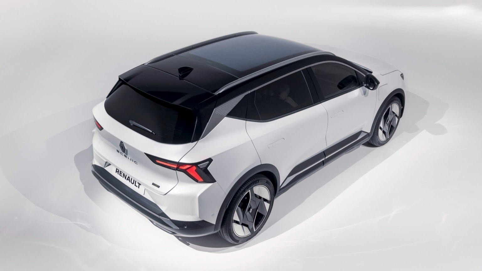 a white and black car