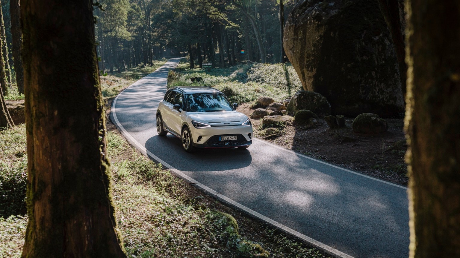 a car on a road
