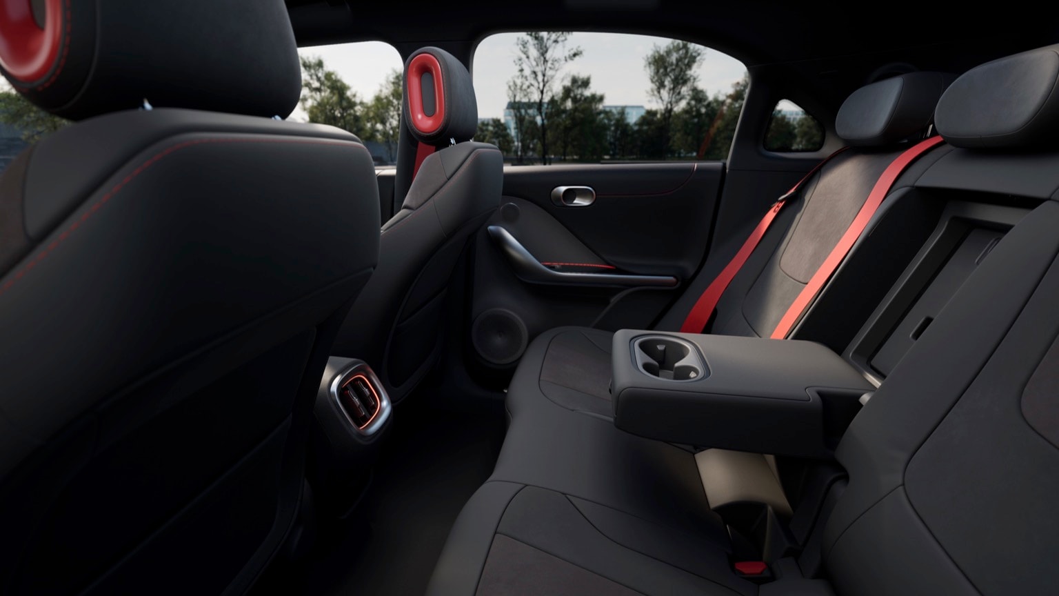 the inside of a car