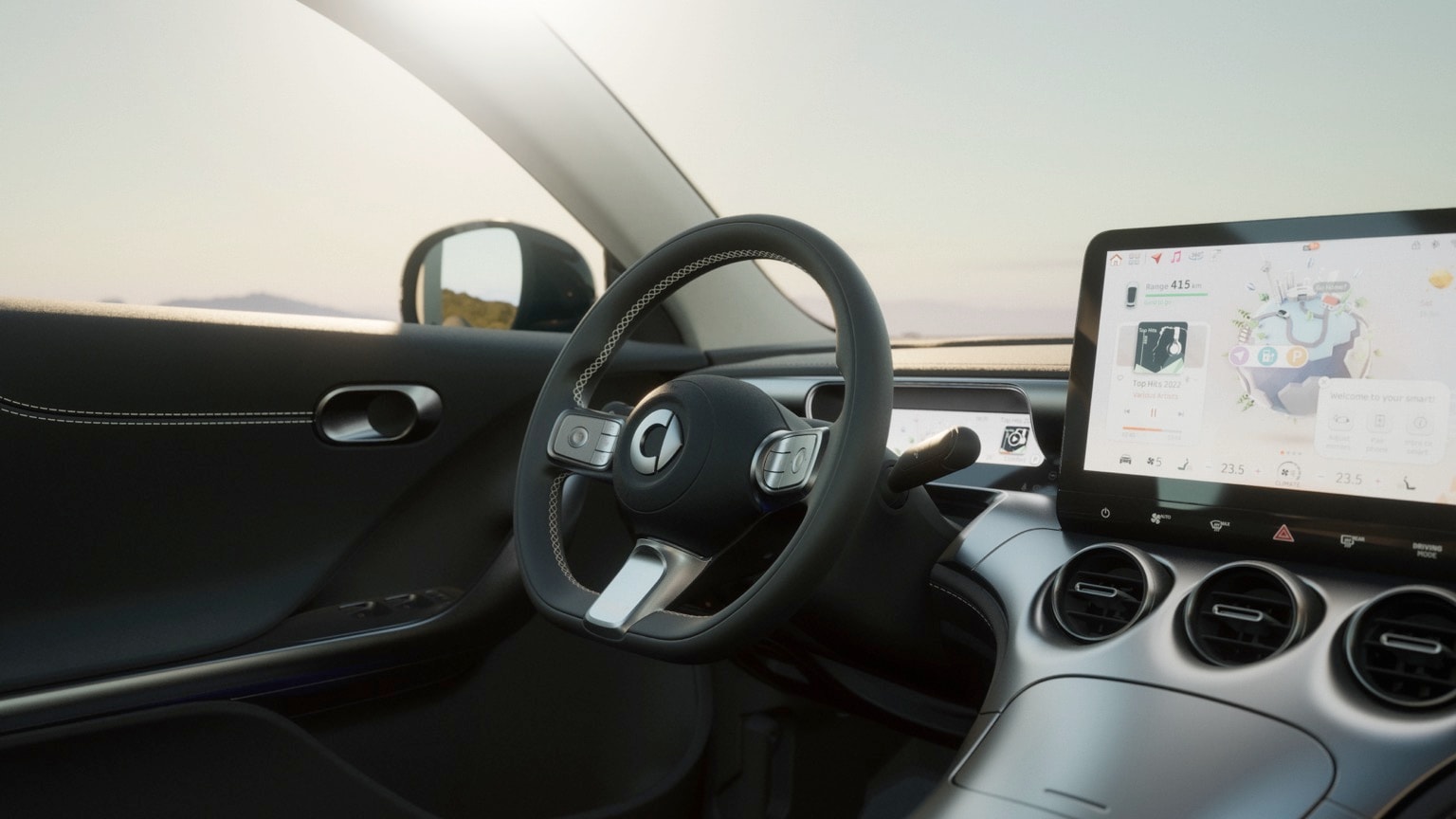 une voiture avec écran tactile