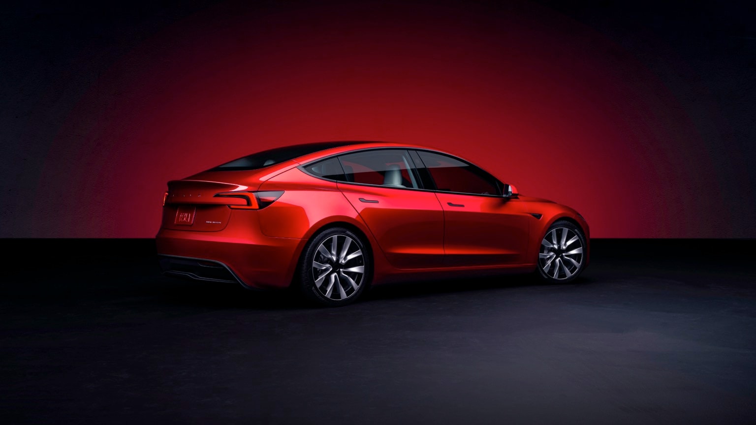 a red car in a room