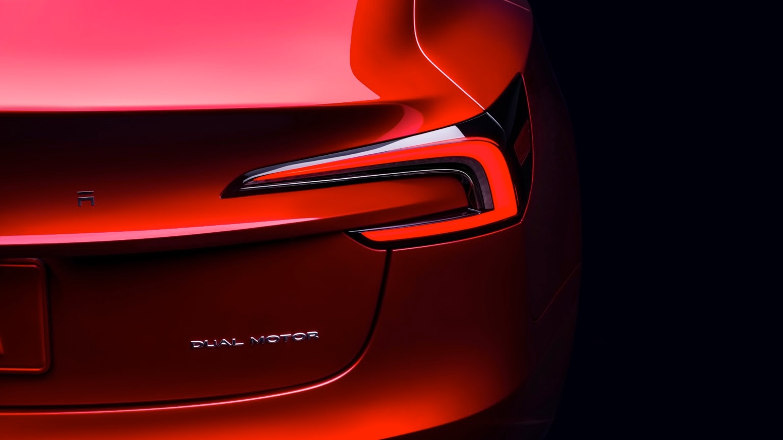 the back of a red car