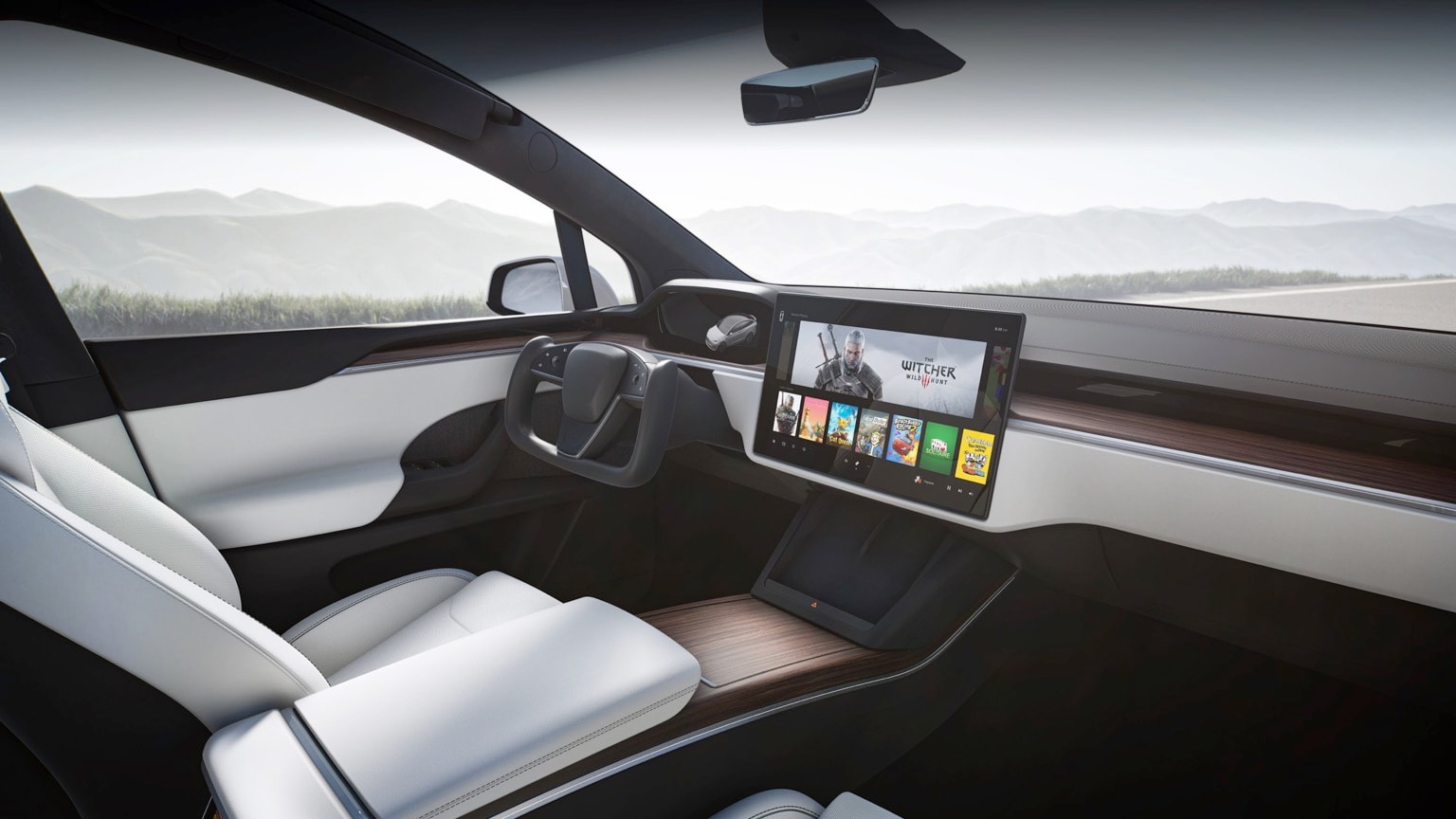 the inside of a car