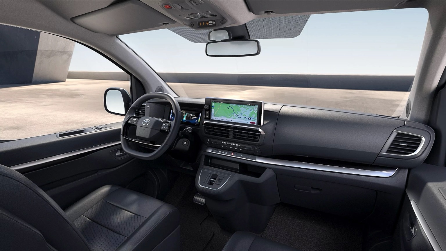 the inside of a car