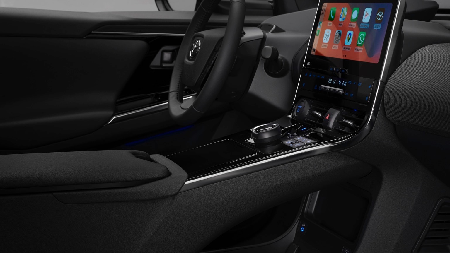 the inside of a car