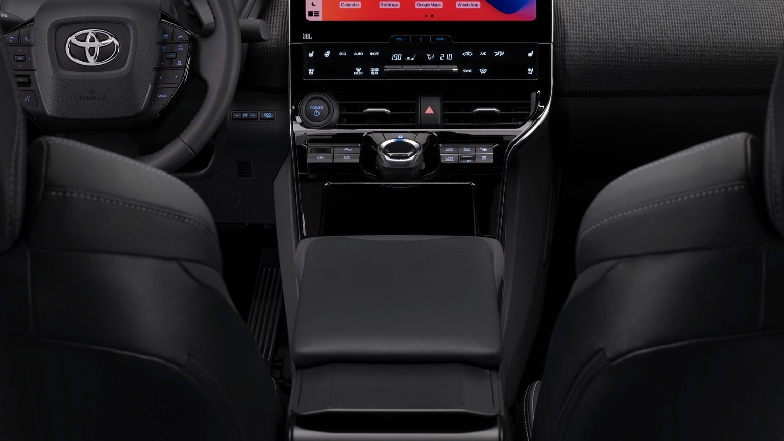 the inside of a car