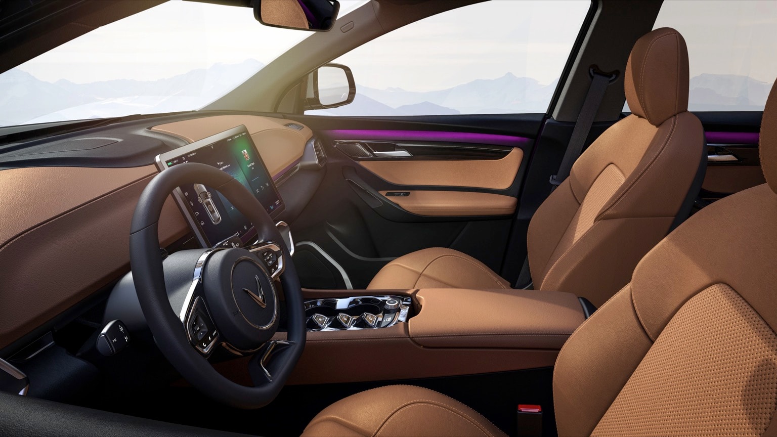 l'intérieur d'une voiture