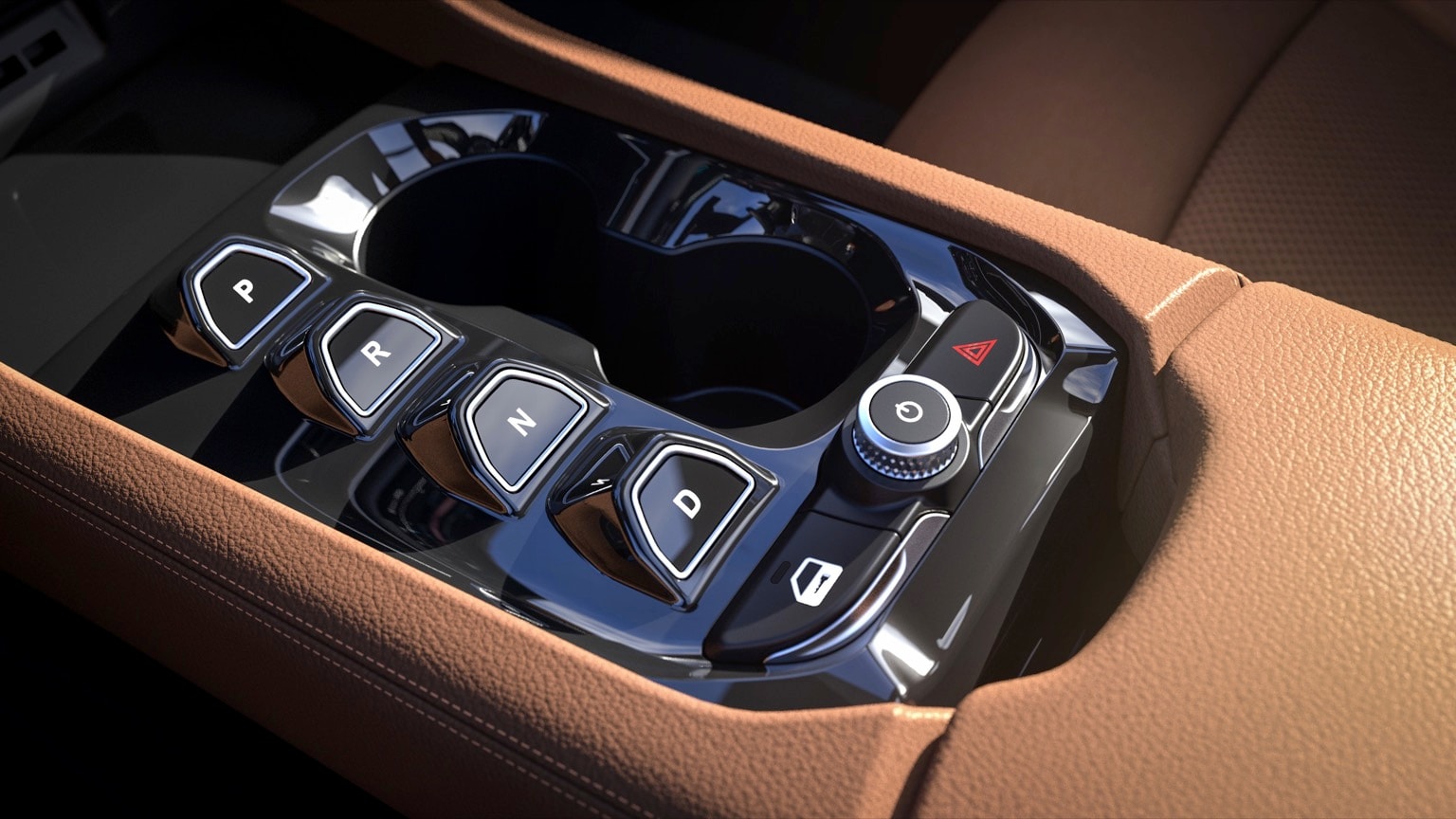 Gros plan sur une console de voiture