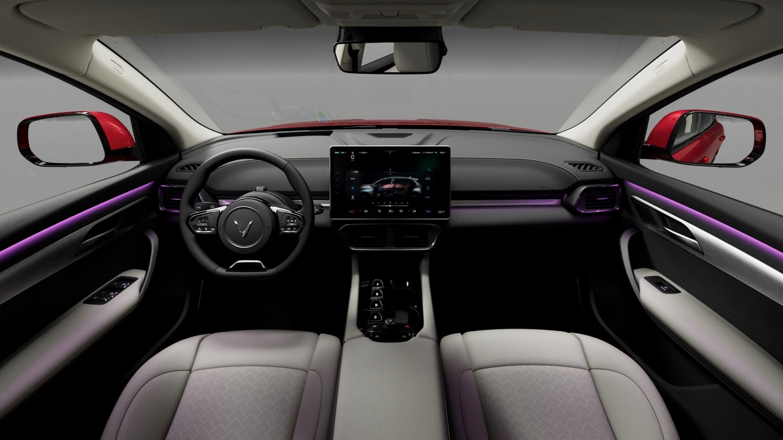 l'intérieur d'une voiture