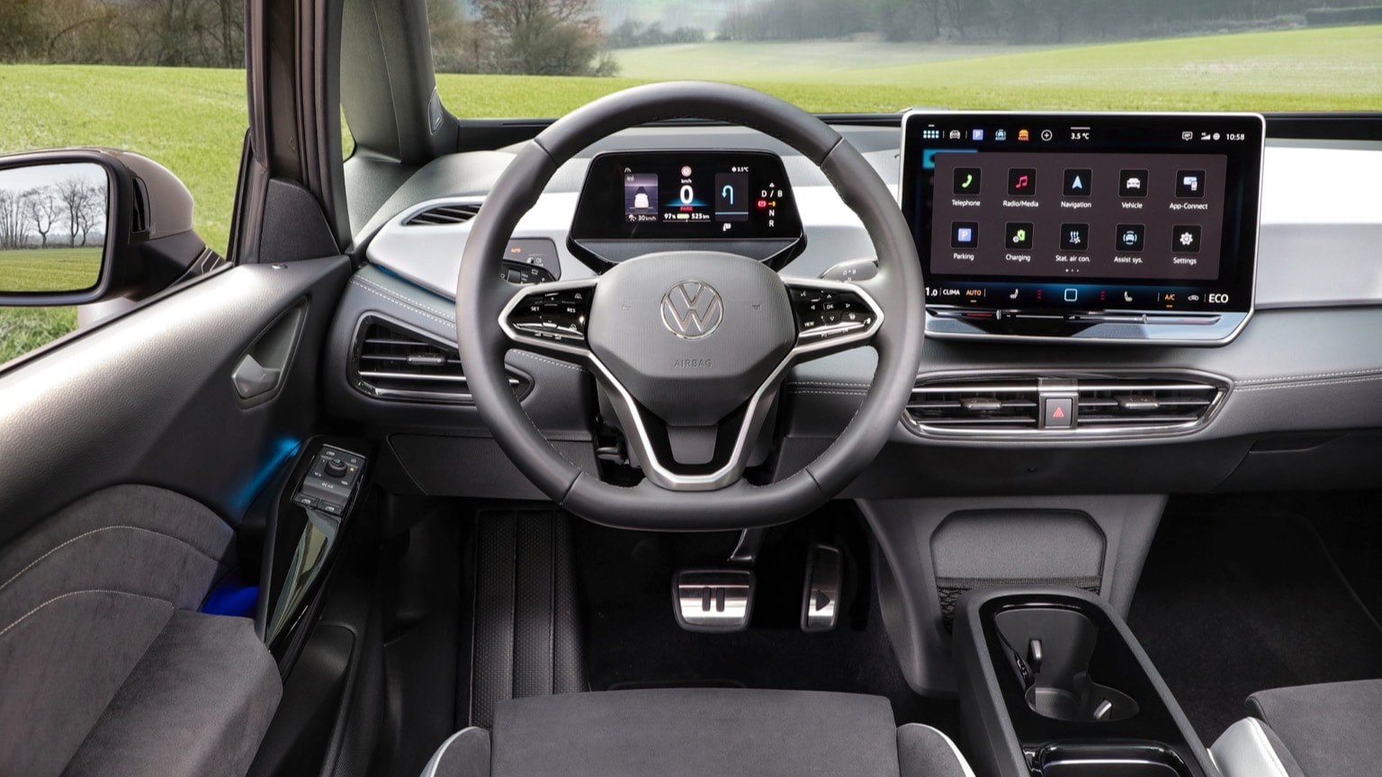 the interior of a car