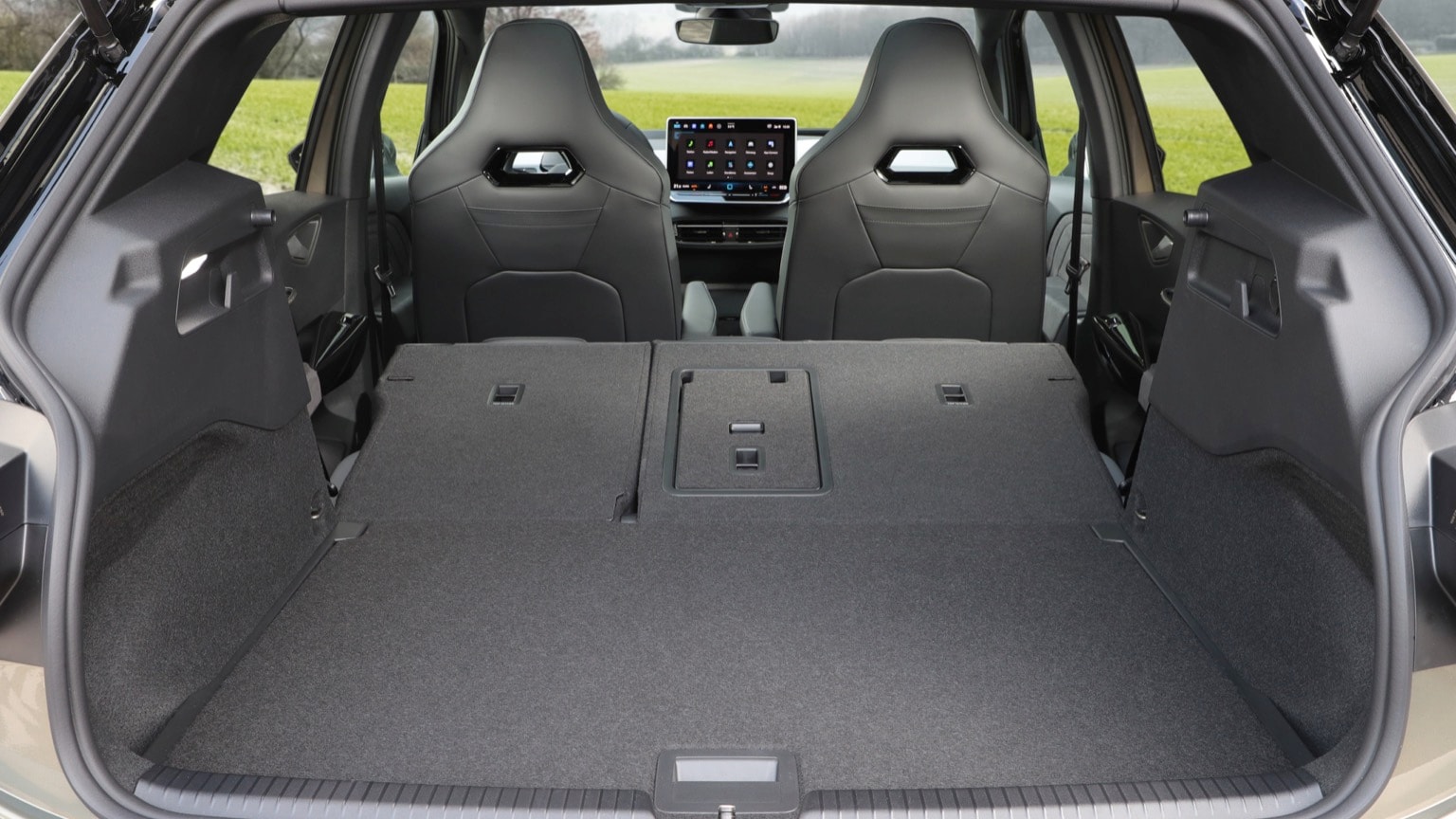 the back of a car with the back seat open