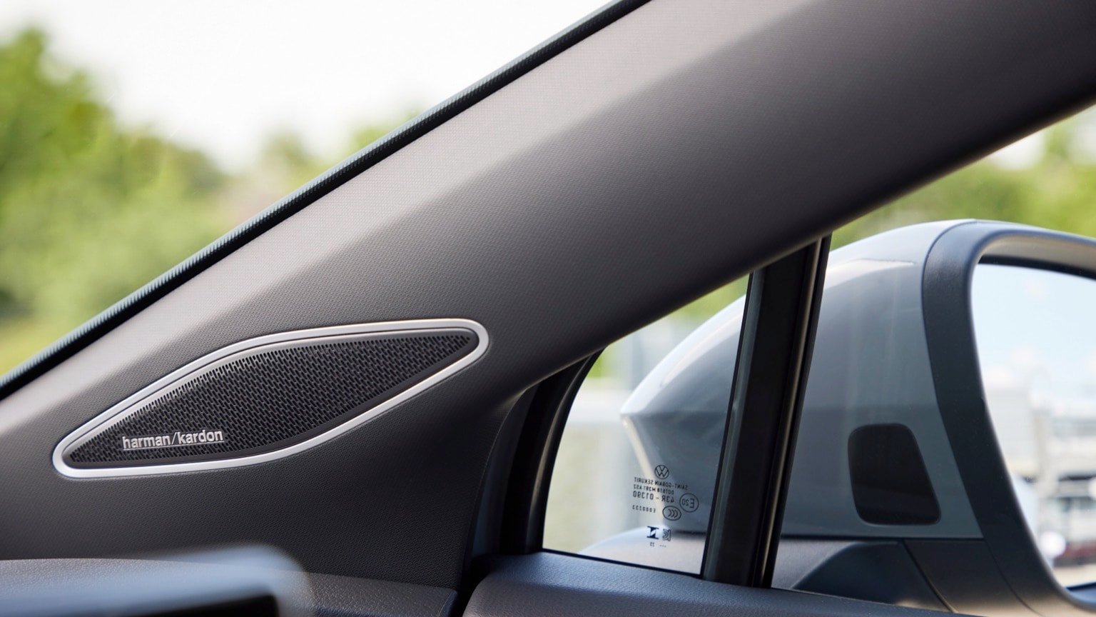 a close up of a car door