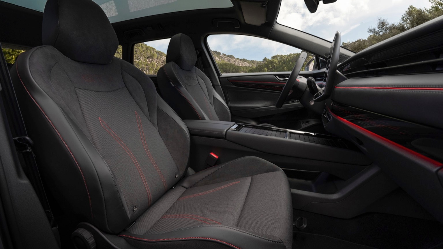 l'intérieur d'une voiture