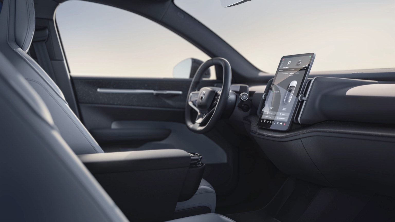 une voiture avec écran tactile