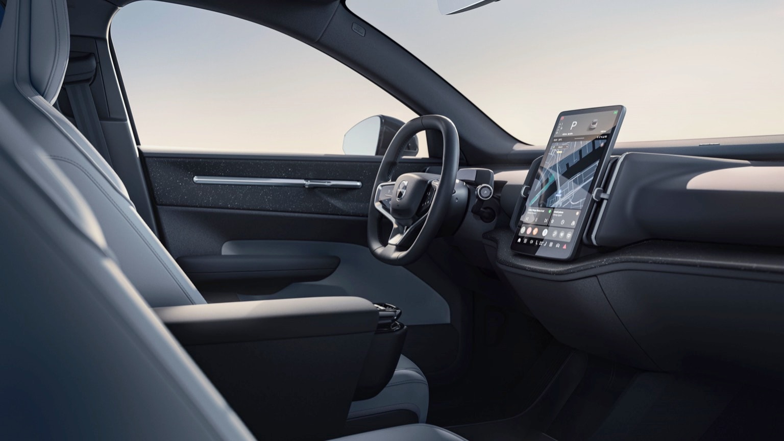 l'intérieur d'une voiture